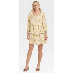 Who What Wear Ruffle Mini Dress Bishop Sleeve